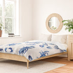 Blue and White Sea Life II Duvet Cover Gallery Image 2