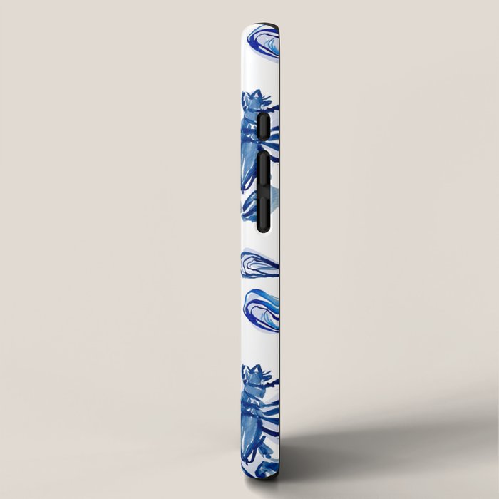 Blue and White Sea Life II iPhone Case Gallery Image 2