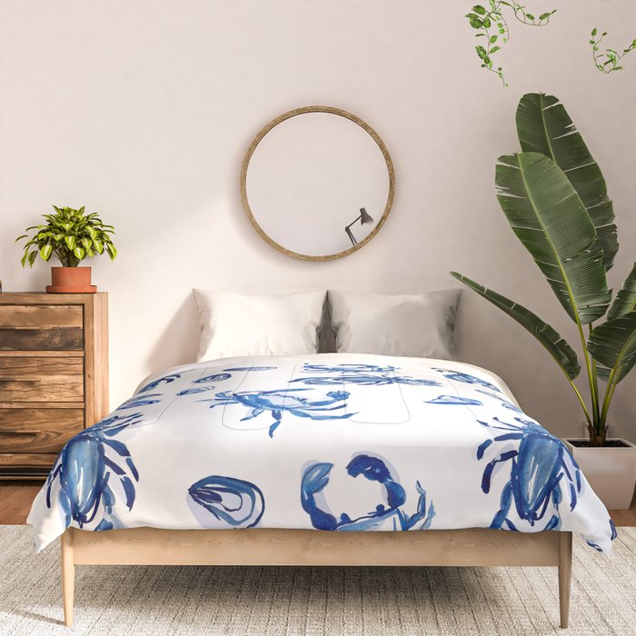 Blue and White Sea Life II Comforter Gallery Image 3