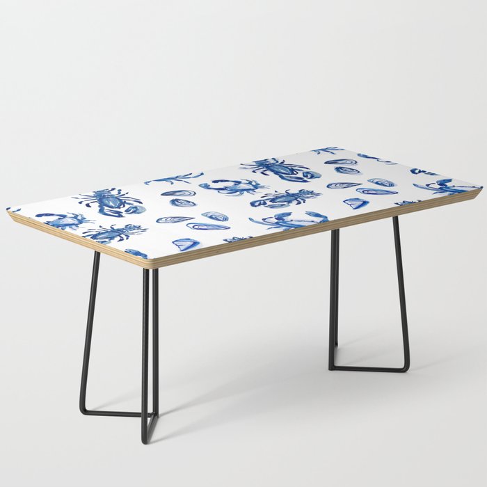 Blue and White Sea Life II Coffee Table Gallery Image 1