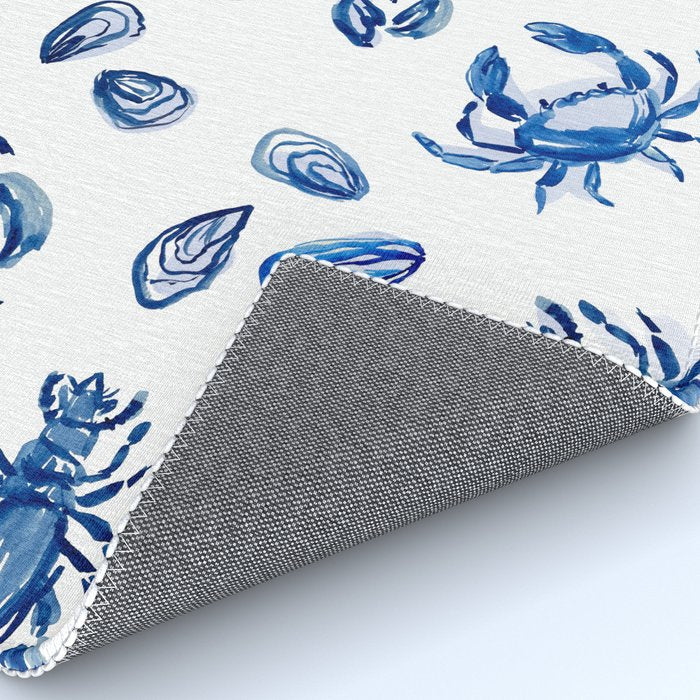 Blue and White Sea Life II Rug Gallery Image 4