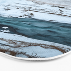 KIRKJUFELL MOUNTAIN & WATERFALL IN WINTER ICELAND LANDSCAPE Bath Mat Gallery Image 3
