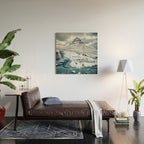 KIRKJUFELL MOUNTAIN & WATERFALL IN WINTER ICELAND LANDSCAPE Wood Wall Art Gallery Image 2