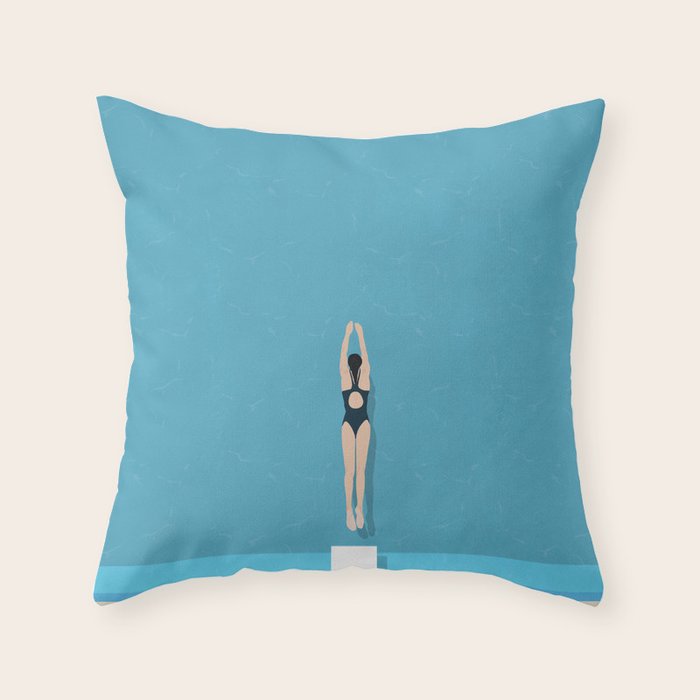 Diving In  Throw Pillow Gallery Image 1