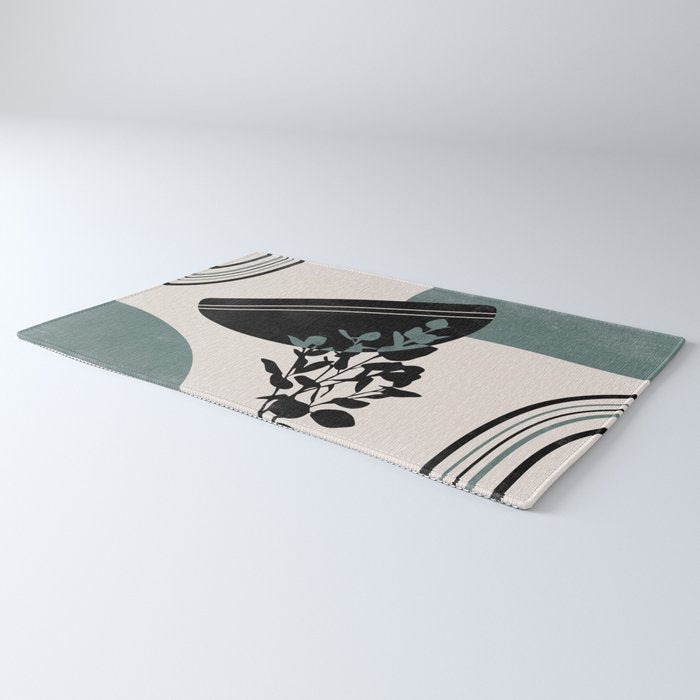 Eucalyptus Boho Botanical Rug Gallery Image 3