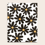 Retro modern black daisies  Notebook Gallery Image 4