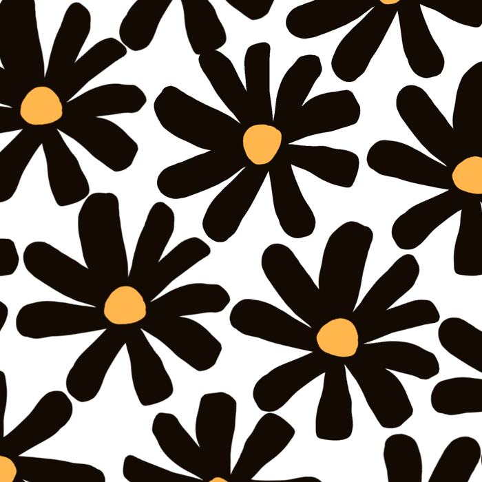 Retro modern black daisies  Coffee Mug Gallery Image 2