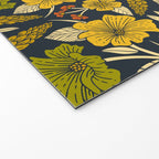 Modern Floral Pattern in Orange, Yellow, Green & Navy Welcome Mat Gallery Image 2