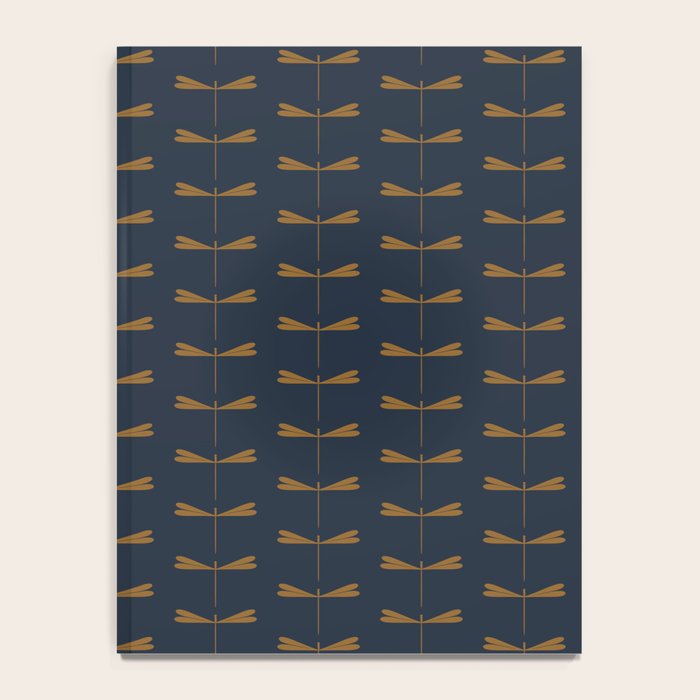 Dragonfly Pattern II Dark Blue Notebook Gallery Image 4