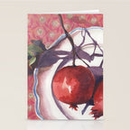 Red Pomegranates Stationery Card Gallery Image 2