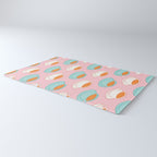 Colorful retro coffee cup art pattern Rug Gallery Image 3