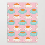 Colorful retro coffee cup art pattern Poster Gallery Image 4
