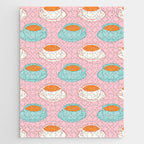 Colorful retro coffee cup art pattern Jigsaw Puzzle Gallery Image 1