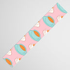 Colorful retro coffee cup art pattern Table Runner Gallery Image 3
