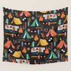 Camping Kit - Charcoal Wall Tapestry Gallery Image 4