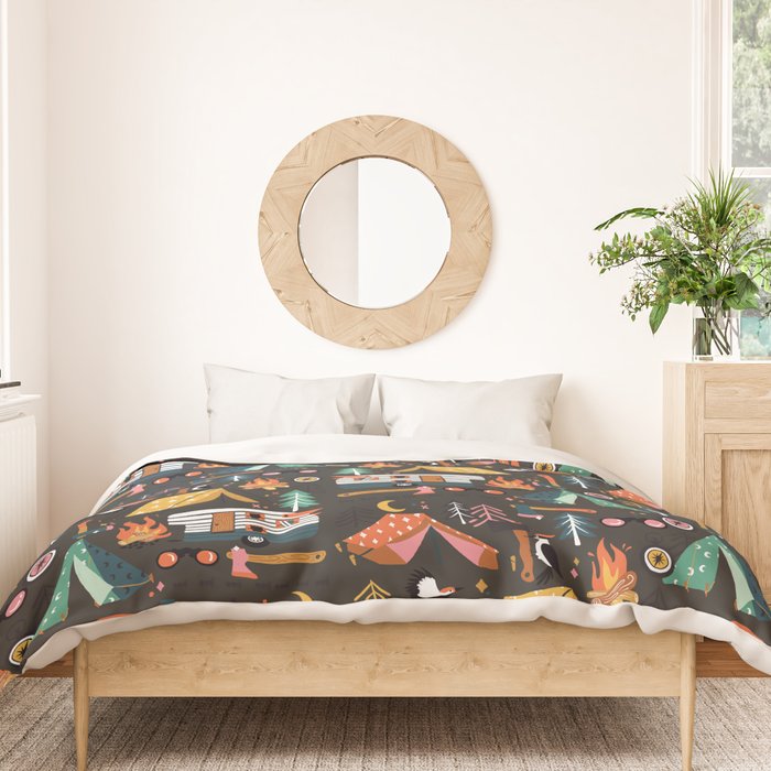 Camping Kit - Charcoal Duvet Cover Gallery Image 3