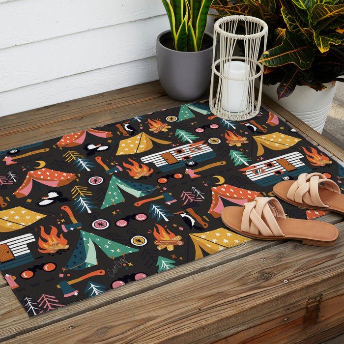 Camping Kit - Charcoal Outdoor Rug Gallery Image 2