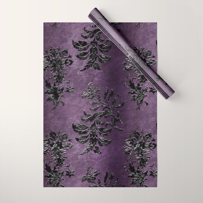Embossed Black Velvet 03 Wrapping Paper Gallery Image 1