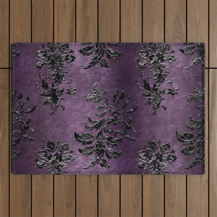 Embossed Black Velvet 03 Outdoor Rug Gallery Image 1