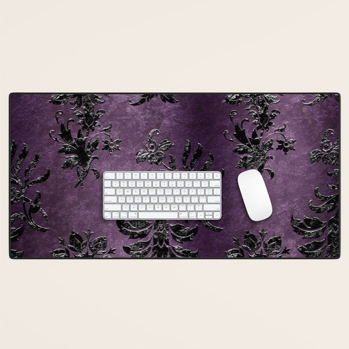 Embossed Black Velvet 03 Desk Mat Gallery Image 1