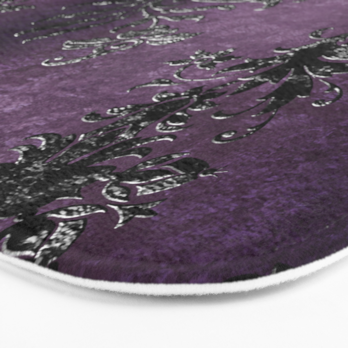 Embossed Black Velvet 03 Bath Mat Gallery Image 3