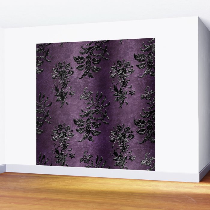 Embossed Black Velvet 03 Wall Mural Gallery Image 2