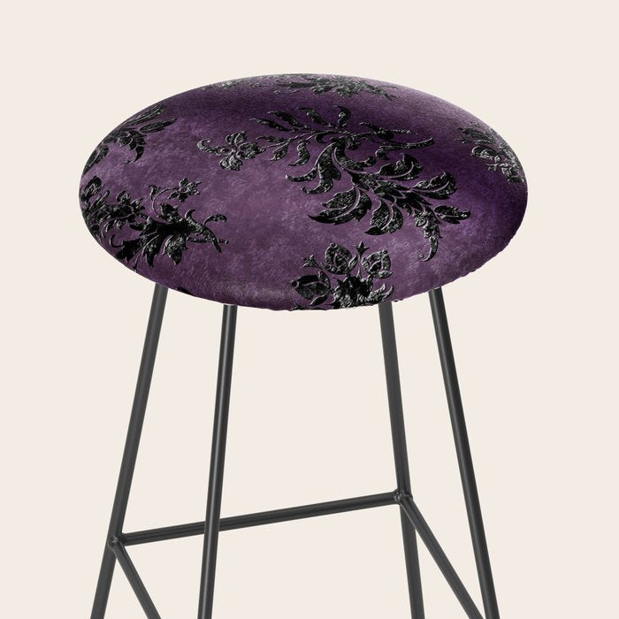 Embossed Black Velvet 03 Stool Gallery Image 2