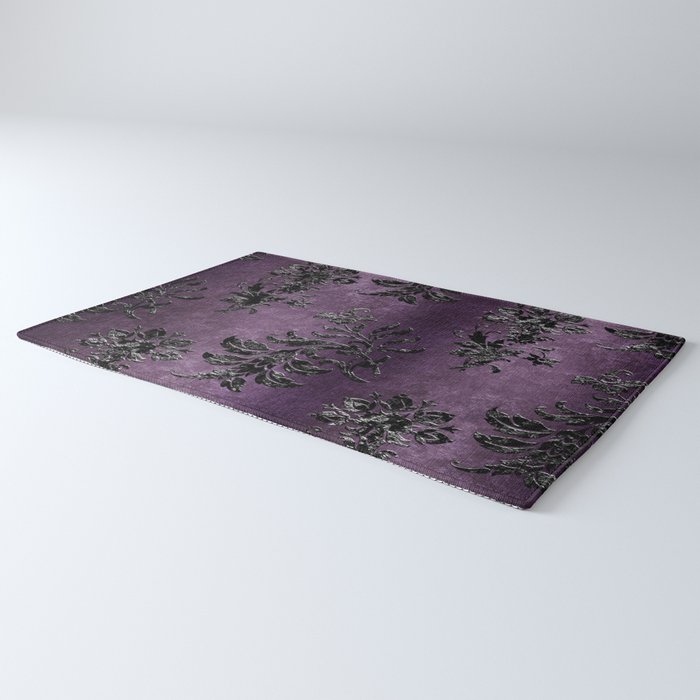 Embossed Black Velvet 03 Rug Gallery Image 3