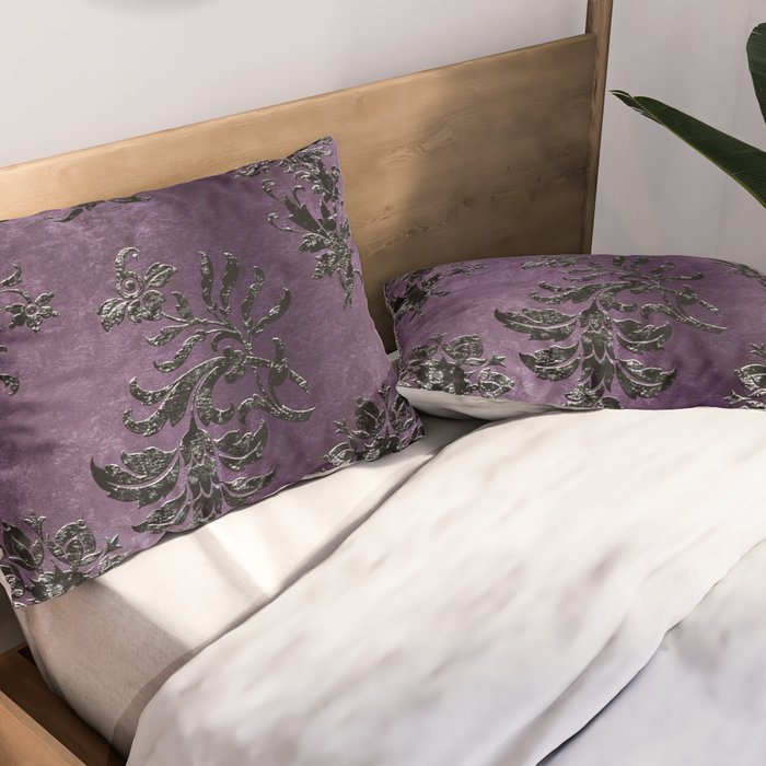 Embossed Black Velvet 03 Pillow Sham Gallery Image 2