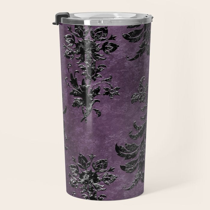 Embossed Black Velvet 03 Travel Mug Gallery Image 3