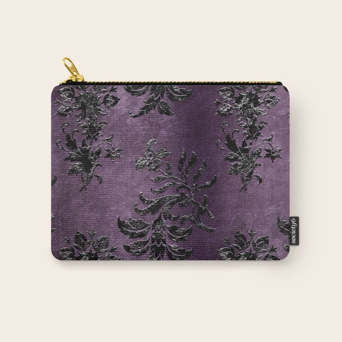 Embossed Black Velvet 03 Carry All Pouch Gallery Image 1