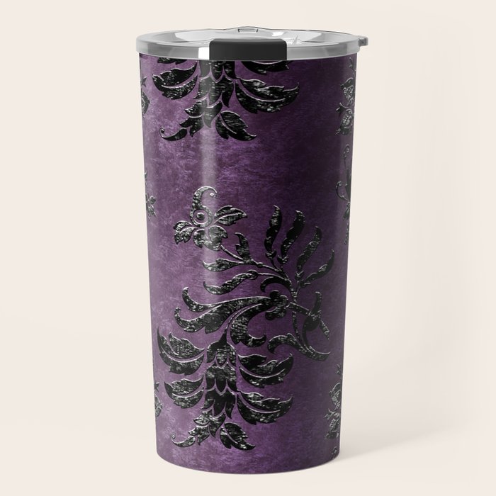 Embossed Black Velvet 03 Travel Mug Gallery Image 1