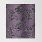 Embossed Black Velvet 03 Throw Blanket Gallery Image 2