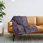 Embossed Black Velvet 03 Throw Blanket Gallery Image 1