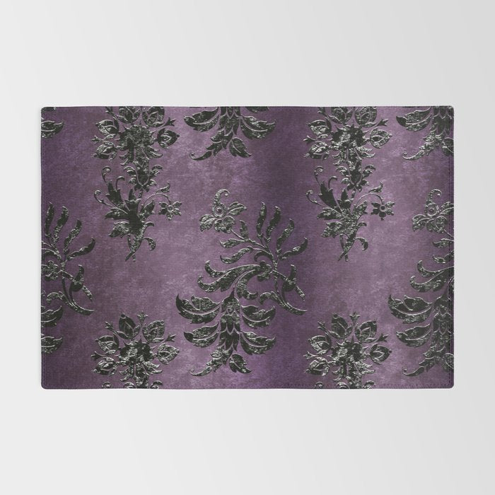 Embossed Black Velvet 03 Rug Gallery Image 2