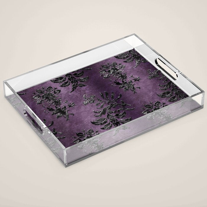 Embossed Black Velvet 03 Acrylic Tray Gallery Image 1