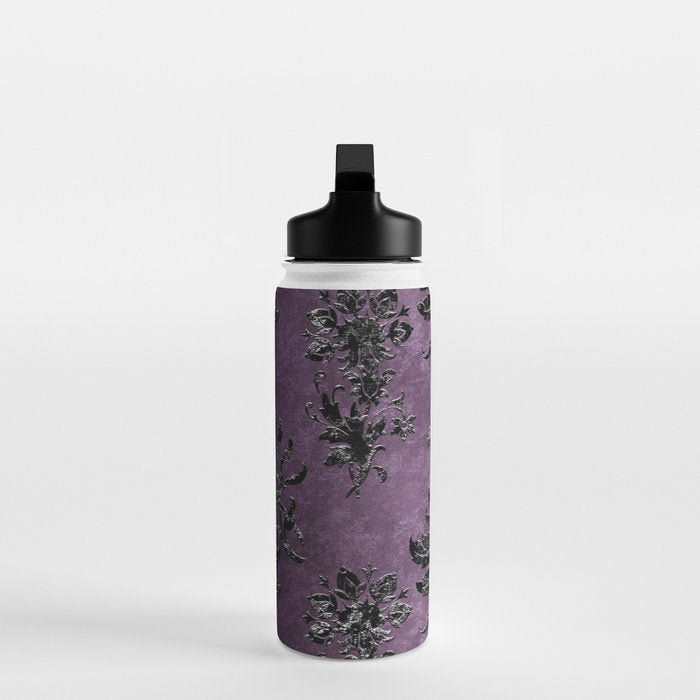 Embossed Black Velvet 03 Water Bottle Gallery Image 3