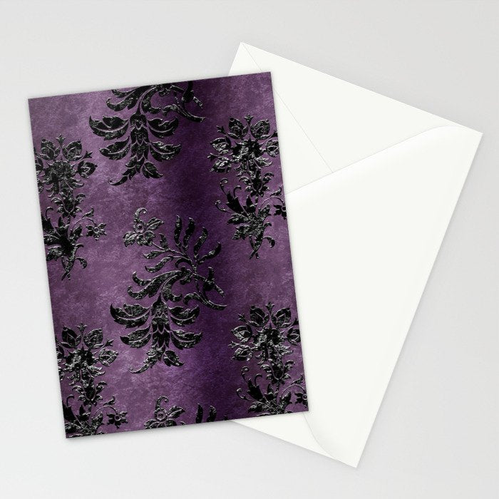 Embossed Black Velvet 03 Stationery Card Gallery Image 2