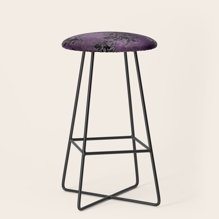 Embossed Black Velvet 03 Stool Gallery Image 1