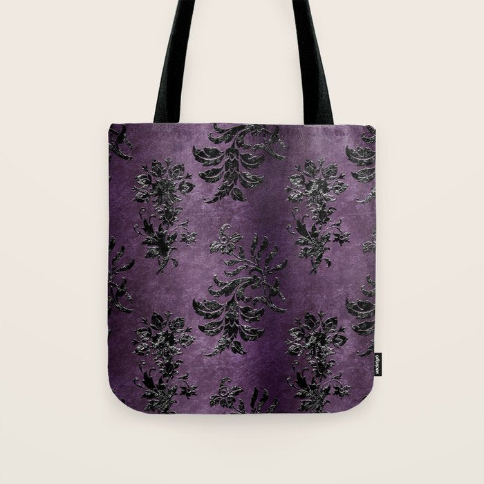 Embossed Black Velvet 03 Tote Bag Gallery Image 1
