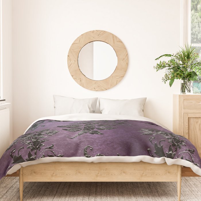 Embossed Black Velvet 03 Duvet Cover Gallery Image 3
