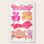 Victorian Lounge - Pink Palette Cutting Board Gallery Image 1