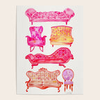 Victorian Lounge - Pink Palette Poster Gallery Image 4