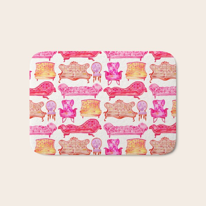 Victorian Lounge - Pink Palette Bath Mat Gallery Image 1