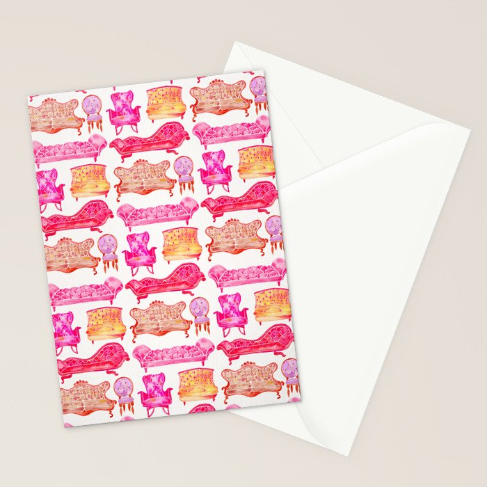 Victorian Lounge - Pink Palette Stationery Card Gallery Image 2
