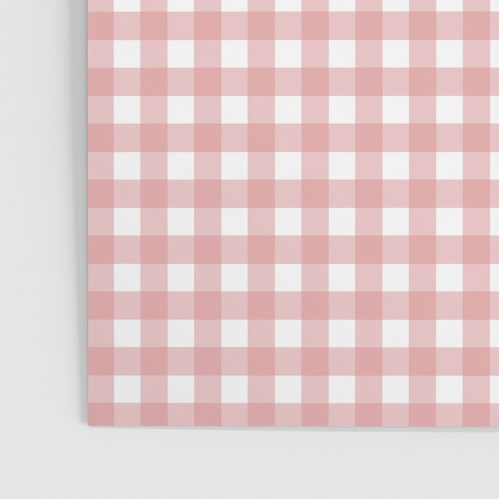 Gingham Check Pattern in Blush Pink and White Poster Gallery Image 3