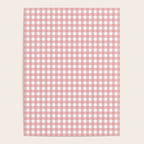 Gingham Check Pattern in Blush Pink and White Poster Gallery Image 4