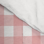 Gingham Check Pattern in Blush Pink and White Comforter Gallery Image 4