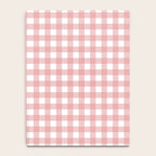 Gingham Check Pattern in Blush Pink and White Notebook Gallery Image 4
