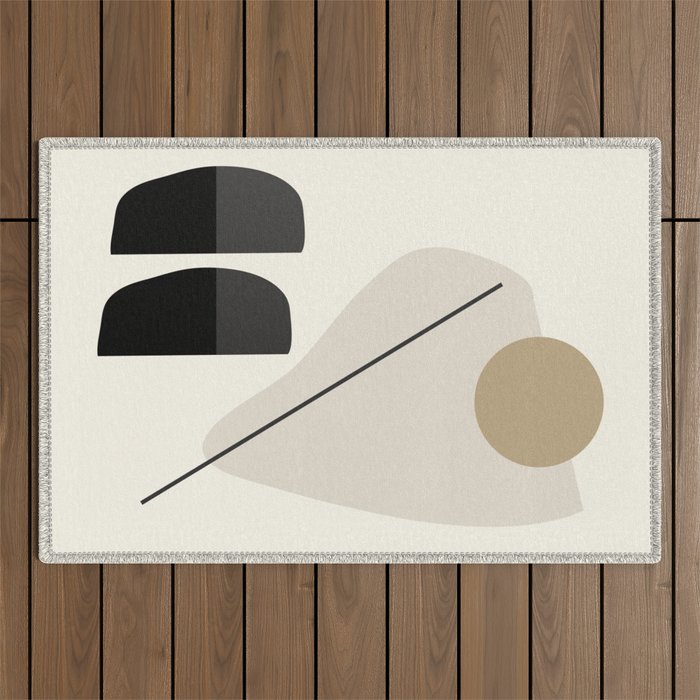 Abstract Minimal Shapes 107 Outdoor Rug Gallery Image 1